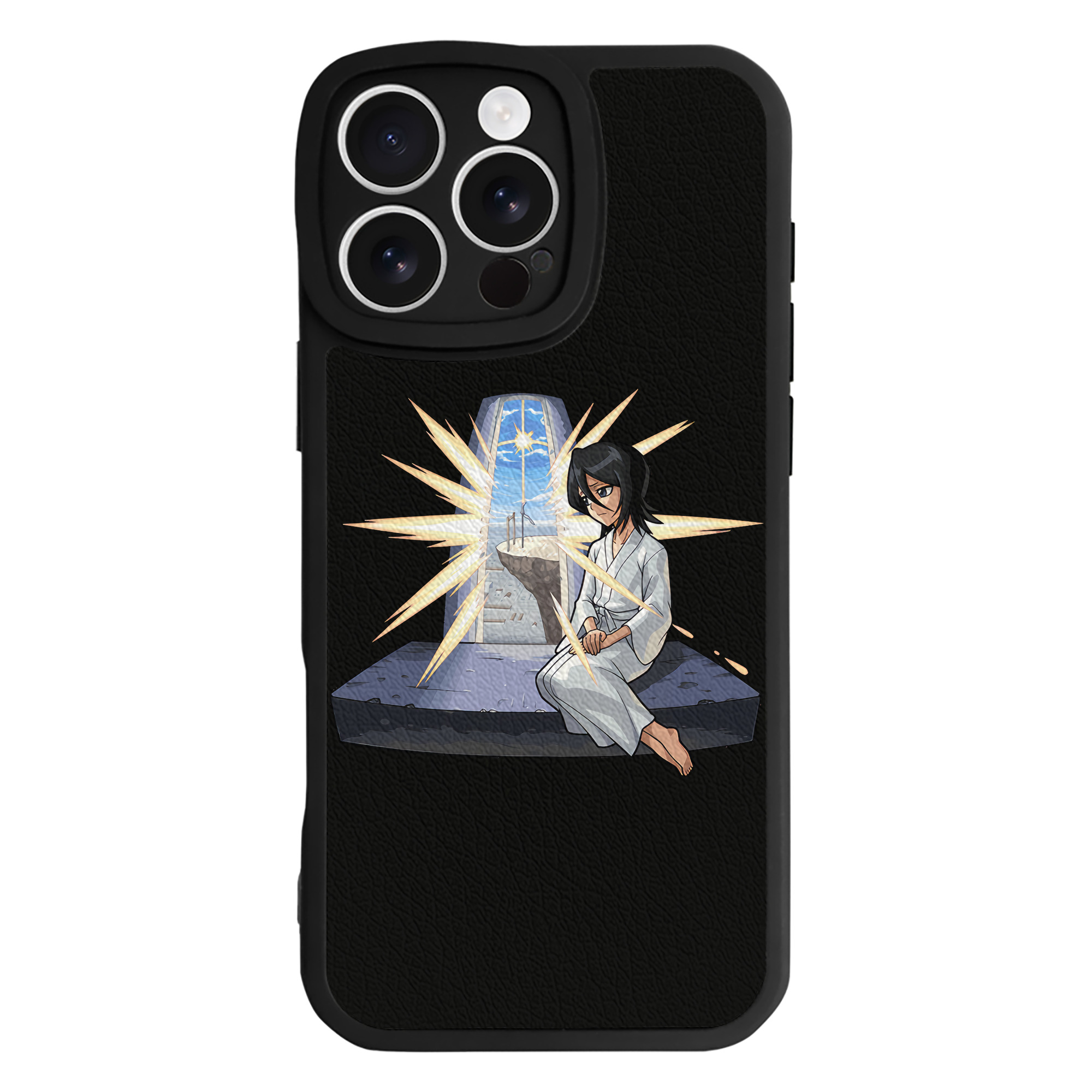 （画像用） ブリーチ 朽木ルキア BLEACH Kuchiki Rukia 【iPhone 16シリーズ対応】シリコンスマホケース（レザー調） 材質：シリコン